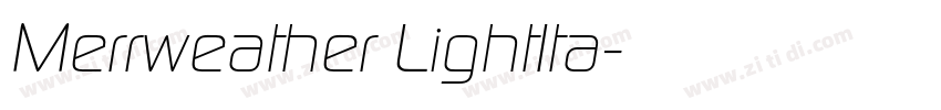 Merrweather LightIta字体转换